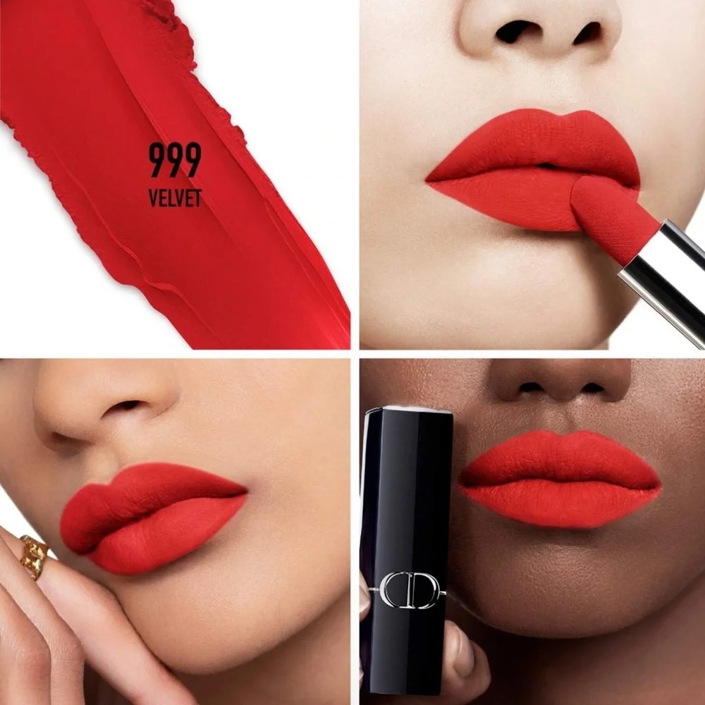 💋 DIOR Mini Rouge Dior Lipstick - 999 Velvet